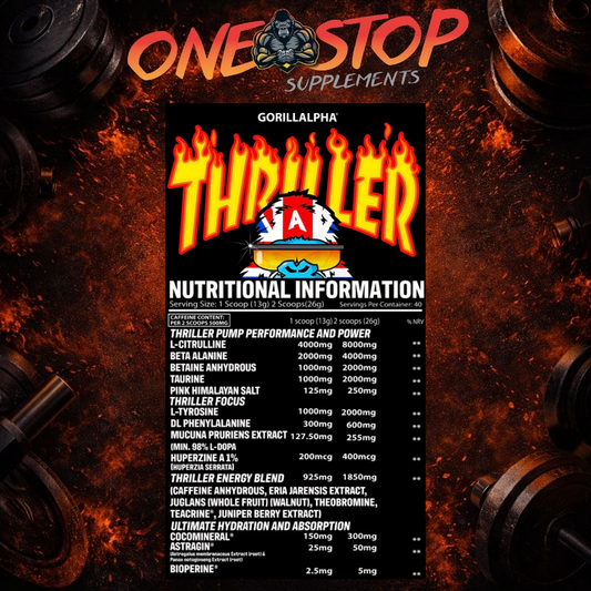 GORILLA ALPHA THRILLER PRE WORKOUT (40 SERVINGS)