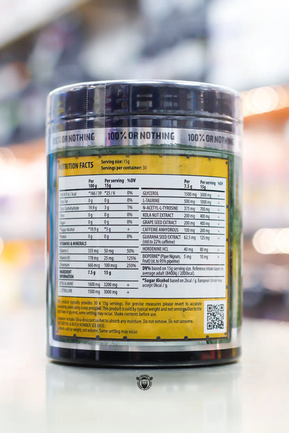 100% OR NOTHING ATOMIC BOMB PRE-WORKOUT 450G