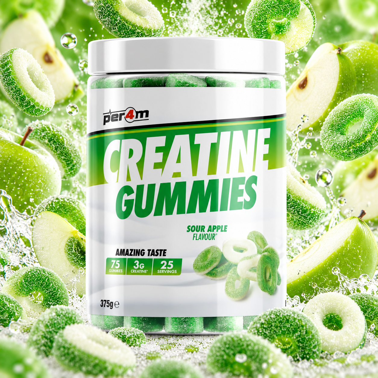 PER4M CREATINE GUMMIES 25 SERVINGS 75 GUMMIES