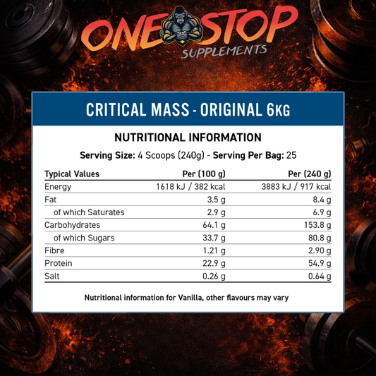 Applied Nutrition Critical Mass Original 6kg High Calorie Gainer
