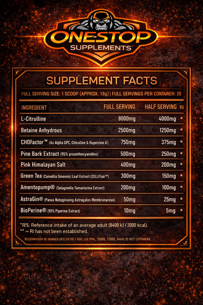 DNA Sports Thank Pump For That 475g - STIM FREE - Pre Workout