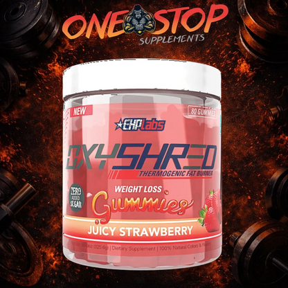 EHP LABS Oxyshred Gummies Juicy Strawberry (80 GUMMIES)