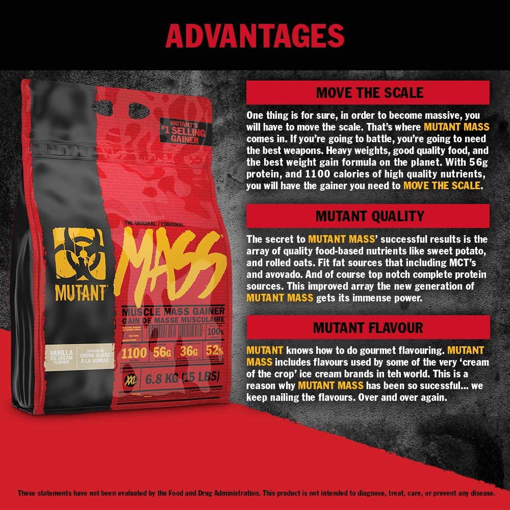 Mutant Mass 2.2kg Muscle Mass Gainer (THE ORIGINAL MASS)
