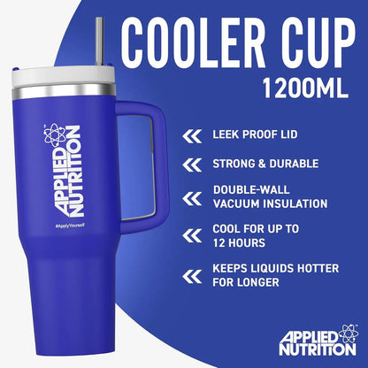Applied Nutrition
Cooler Tumbler Cup with Thermal Insulation - 1.2 Litre - Blue