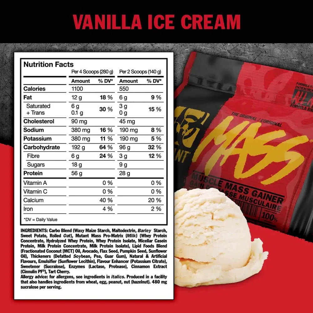 Mutant Mass 2.2kg Muscle Mass Gainer (THE ORIGINAL MASS)