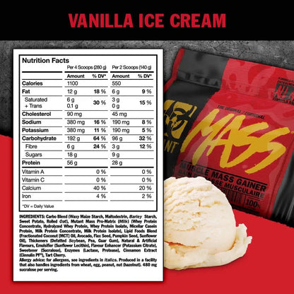 Mutant Mass 2.2kg Muscle Mass Gainer (THE ORIGINAL MASS)