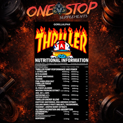 GORILLA ALPHA THRILLER PRE WORKOUT (40 SERVINGS)