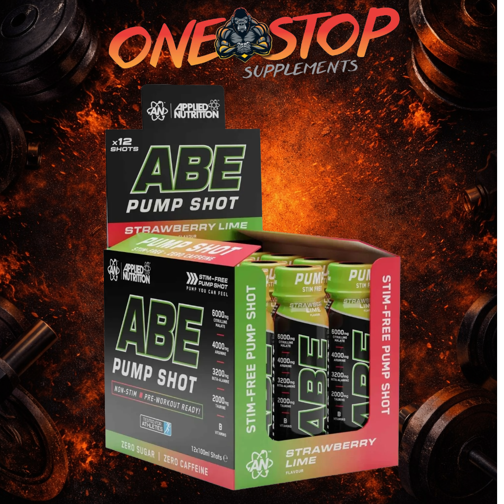 ABE Pump Pre Workout Shots - Stim & Caffeine Free - Box of 12 in Variety of Flavours