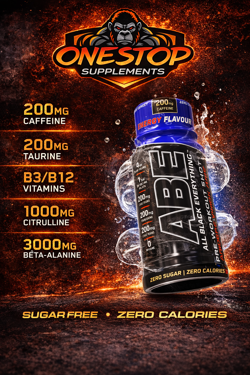 APPLIED NUTRITION ABE PRE WORKOUT SHOTS 12X60ML