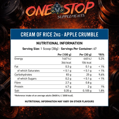 Applied nutrition cream of rice 2kg