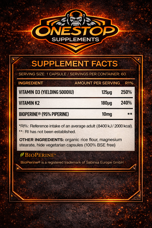 DNA High‑Strength Vitamin D3 + K2 MK‑7 – Advanced Bone, Heart & Immune Support