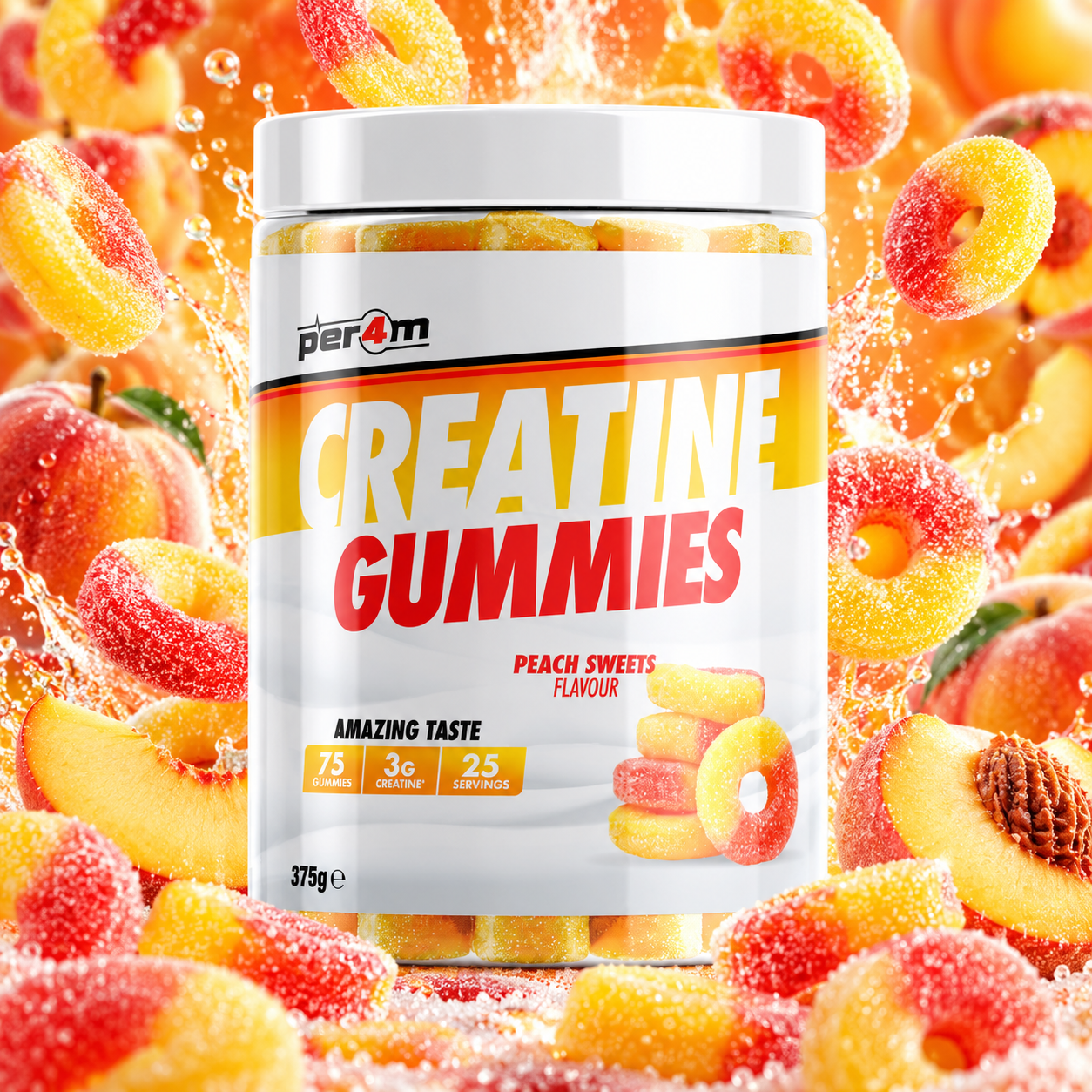 PER4M CREATINE GUMMIES 25 SERVINGS 75 GUMMIES