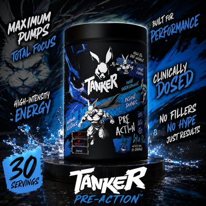 TANKER LABS PRE-ACTION™ High-Stim Pre Workout
High-Performance Pre-Workout System