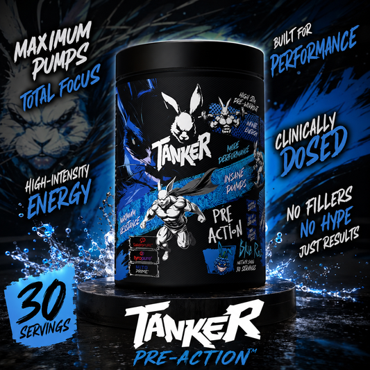 TANKER LABS PRE-ACTION™ High-Stim Pre Workout
High-Performance Pre-Workout System