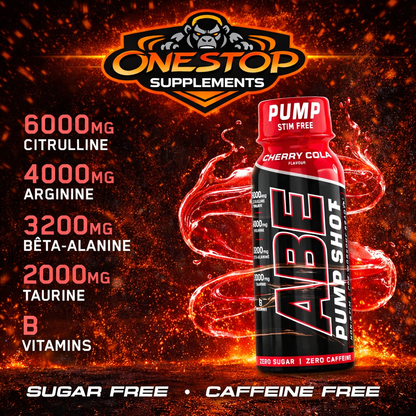 ABE Pump Pre Workout Shots - Stim & Caffeine Free