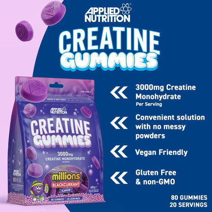 APPLIED NUTRITION CREATINE GUMMIES 3000MG 80 GUMMIES