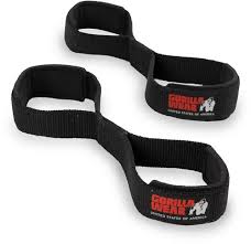 Gorilla Wear Figure 8 Lifting Straps Black